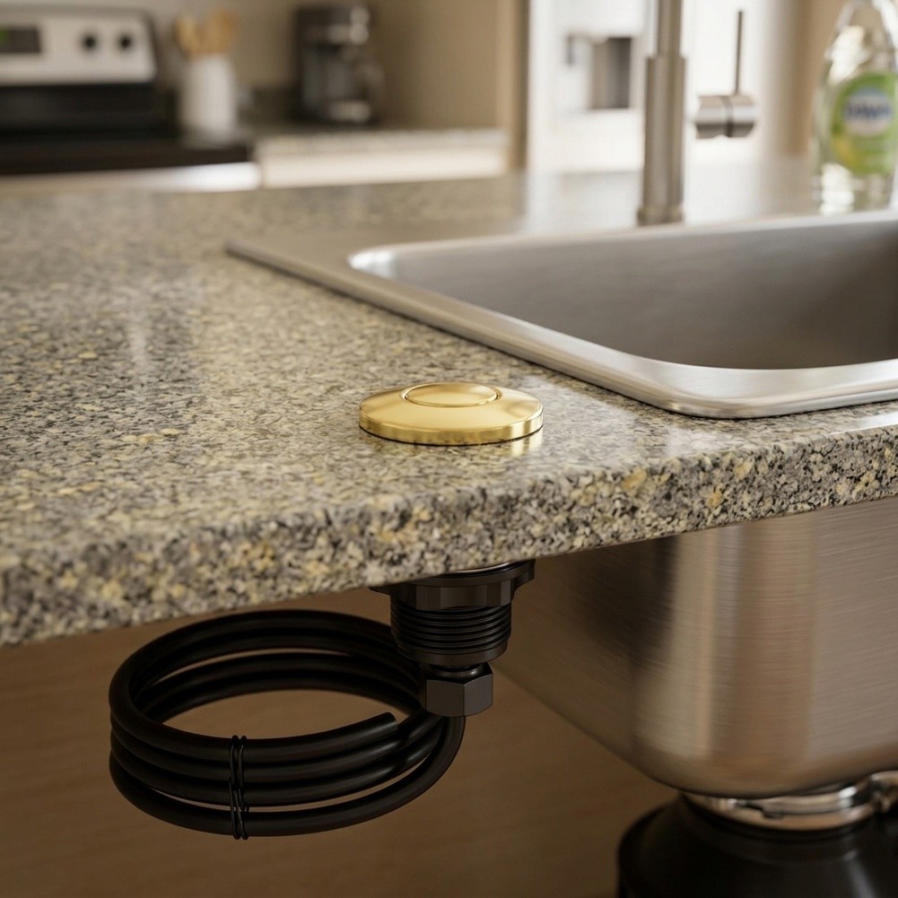 Kitchen Gadgets Gold - مفتاح هواء من الفولاذ المقاوم للصدأ
