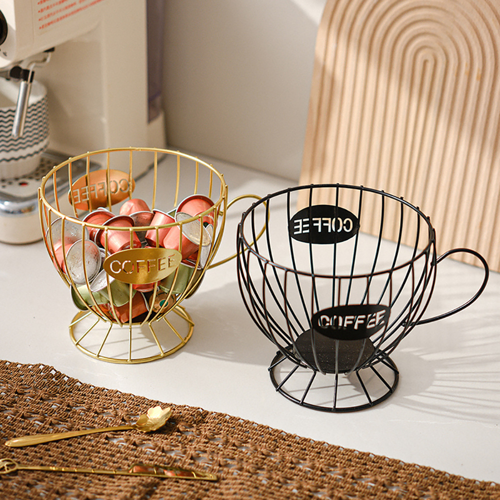 Kitchen Gadgets Organizer - حامل كبسولات القهوة المعدني ذو السعة